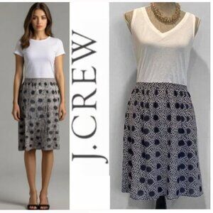 J Crew Blue Polka Dot Flowy Skirt 6